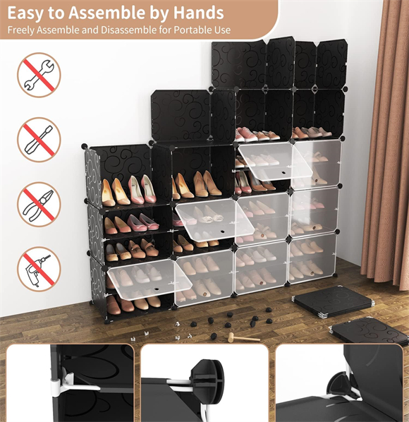 Shoe rack with cover